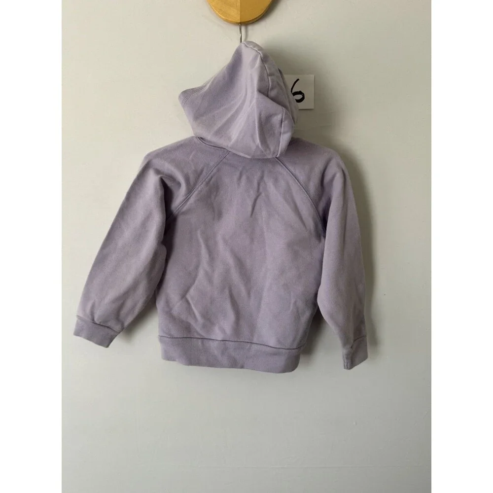 Old Navy Girls 3T Lavender Hoodie Full Zip Butterfly Embroidered Toddler Jacket
